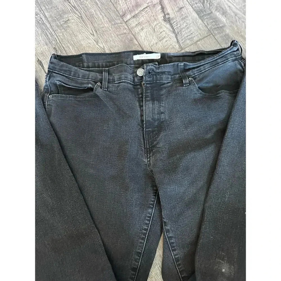 Levi's 505 Straight Black Mid-Rise Stretch Jeans Size 31 - Picture 1 of 3